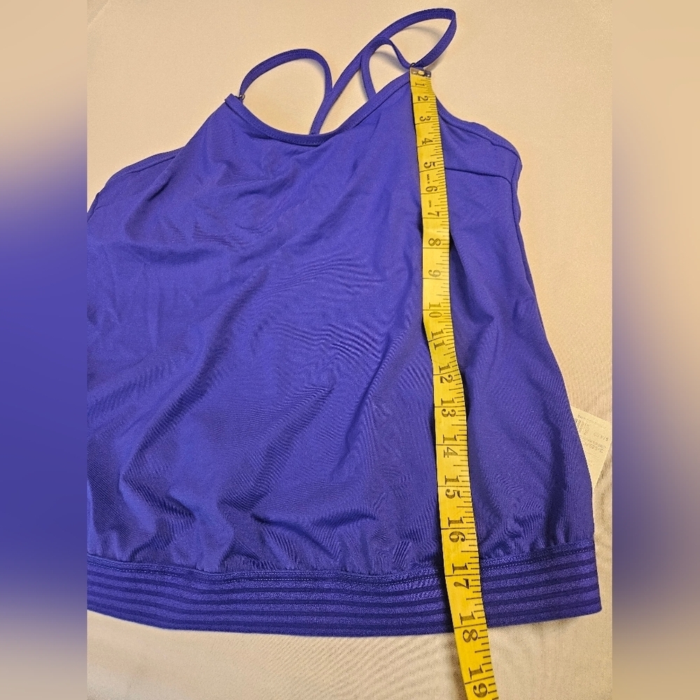 Athleta- Cross Back   Tank,Women's 34B-C Blue. Halter Neckline,UPF Quick Dryi - Picture 4 of 9